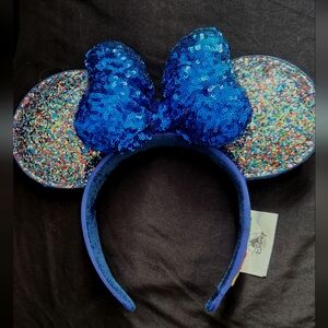 Blue Sequin Minnie Ears Headband